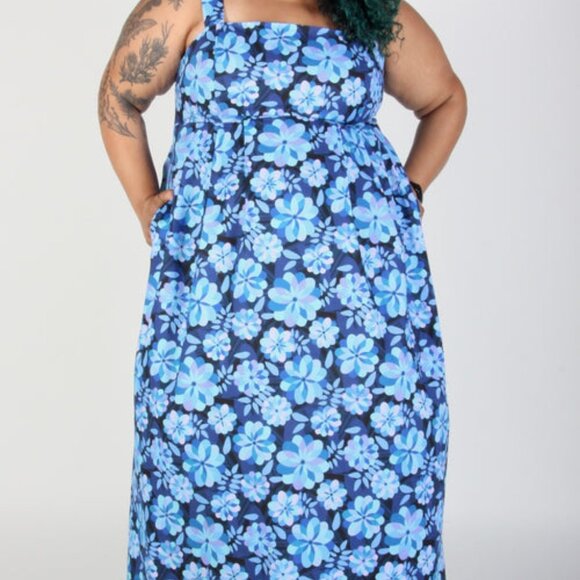 NWT Birds of North America Fox Sparrow Maxi Dress in "Larkspur" - Picture 1 of 8